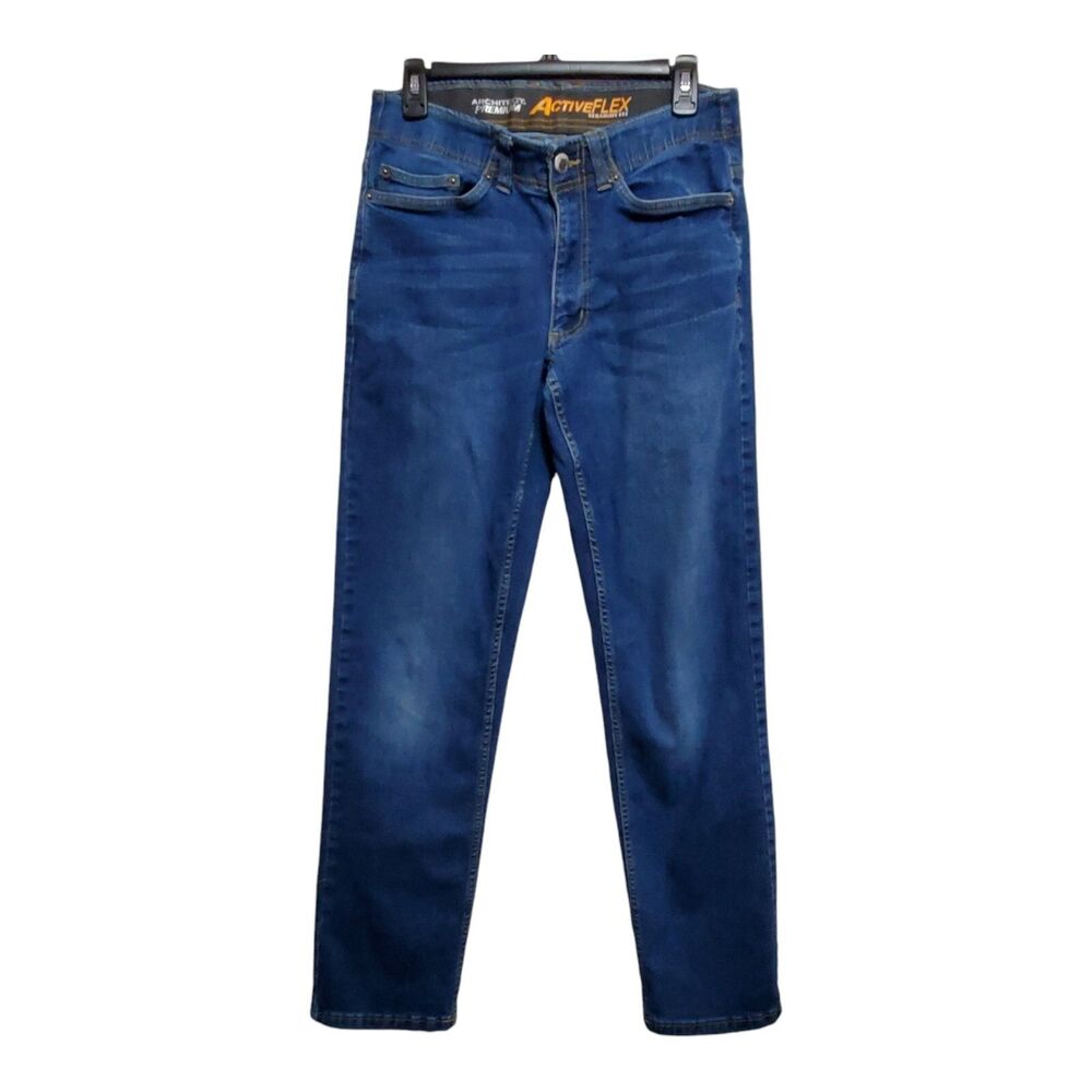 Architect Premium Jeans Active Flex Straight Fit Blue Denim Size 30x32
